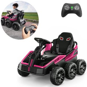 Mini Kart Elétrico Infantil com 4 Motores 24v até 50kg Bateria Recarregável Controle Remoto para Pai