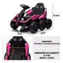 Ver imagem 2 de Mini Kart Elétrico Infantil com 4 Motores 24v até 50kg Bateria Recarregável Controle Remoto para Pai