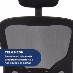 Cadeira de Escritório Moob Barcelona Giratória Ergonômica Com Sistema Relax Preta - 8