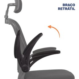 Cadeira de Escritório Moob Barcelona Giratória Ergonômica Com Sistema Relax Preta - 7