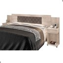 Ver imagem 2 de Cabeceira Box Serra Clara Amarula Bege Queen Fixação no Box MDF-MDP com Mesas Bege 280cm Framar