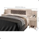 Ver imagem 3 de Cabeceira Box Serra Clara Amarula Bege Queen Fixação no Box MDF-MDP com Mesas Bege 280cm Framar