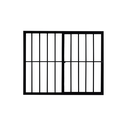 Ver imagem 3 de Vitrô 2 Folhas de Correr Aluminio Preto com Grade 1,00x1,20