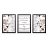Conjunto 3 Quadros Decorativos Amor e Fé Fundo Abstrato Los Quadros - 1
