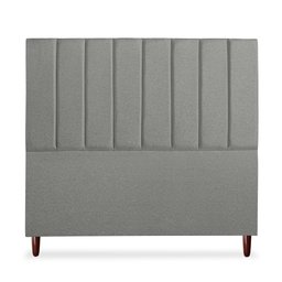 Cabeceira Estofada Cama Box Queen Carla 160cm Linho:cinza Escuro - 1