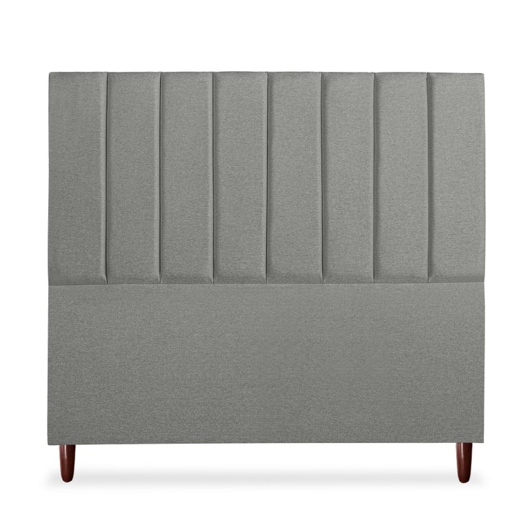 Cabeceira Estofada Cama Box Queen Carla 160cm Linho:cinza Escuro Cabeceira Estofada Cama Box Queen Carla 160cm Linho:cinza Escuro