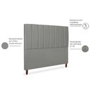 Ver imagem 4 de Cabeceira Estofada Cama Box Queen Carla 160cm Linho:cinza Escuro