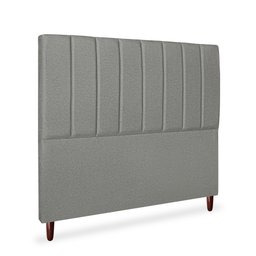 Cabeceira Estofada Cama Box Queen Carla 160cm Linho:cinza Escuro - 3