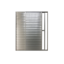 Ver imagem 3 de Porta Balcão 3 Folhas Móveis Aluminio Brilhante C/ Trinco 2,10x1,50