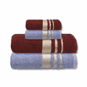 Ver imagem 1 de Jogo de Toalha 4 Peças - Felpuda - Toscana - 100% Algodão - Margex Cor: Lilás / Bordo