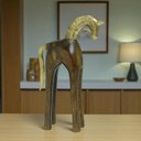 Ver imagem 2 de Escultura Decorativa Cavalo Madeira 42,5cm Espressione