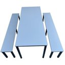 Ver imagem 2 de Mesa e Banco para Refeitório para 08 Lugares Rossi Cinza