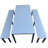 Mesa e Banco para Refeitório para 08 Lugares Rossi Cinza - 2