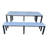 Mesa e Banco para Refeitório para 08 Lugares Rossi Cinza - 3