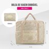 Bolsa de Viagem Dobrável Retangular Estampa Listrada Jacki Design Creme - 2
