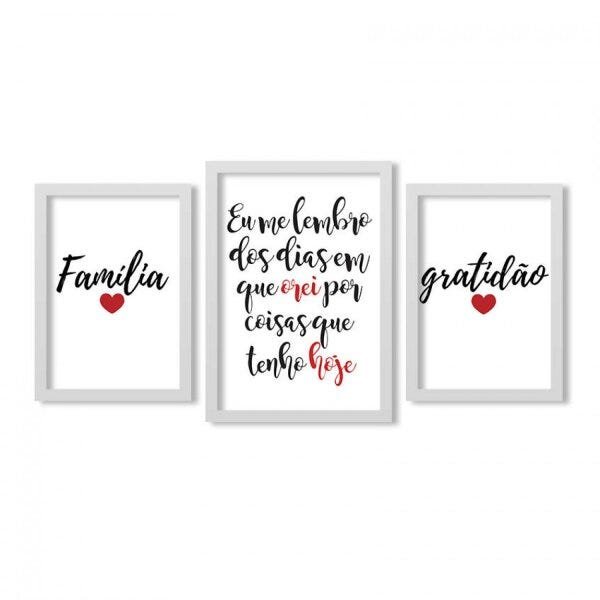 Conjunto 3 Quadros Decorativos Eu Me Lembro Los Quadros - 1