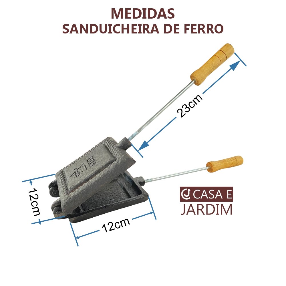 Sanduicheira Ferro Fundido Antiga Um Pão Casa e Jardim - 4