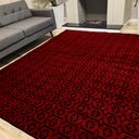 Ver imagem 5 de Tapete Carpete Sala Quarto Elegante Geométrico 2,00 X 3,00 - Cor Vinho