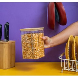 Kit 2 Pote Hermético Mantimentos Organizador Acrílico 1,4l - 6