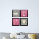 Ver imagem 2 de Conjunto 4 Quadros Decorativos Banheiro Artístico Los Quadros