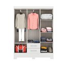 Ver imagem 3 de Guarda-roupa 6 Portas 2 Gavetas Gr6223 Branco Natal Rodial Móveis