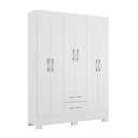 Ver imagem 2 de Guarda-roupa 6 Portas 2 Gavetas Gr6223 Branco Natal Rodial Móveis