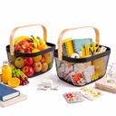 Ver imagem 1 de Cesto Organizador Multiuso Decorativo Metálico Porta Utensílio Frutas C/ Alça:preto