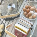 Ver mais imagens de Cesto Organizador Multiuso Decorativo Metálico Porta Utensílio Frutas C/ Alça:preto