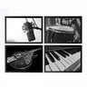 Conjunto 4 Quadros Decorativos Instrumentos Musicais Los Quadros - 1