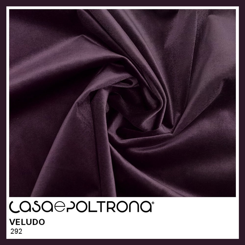 Sofá Curvo 03 Lugares 180cm Braço Esquerdo Eron Veludo Roxo - CasaePoltrona - 5