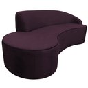 Ver mais imagens de Sofá Curvo 3 Lugares 180cm Eron Braço Esquerdo Veludo Roxo - Nexta Casa
