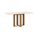 Ver imagem 5 de Conjunto Sala de Jantar Mesa Manu 160cm Tampo MDF Canto Reto 6 Cadeiras Lily