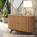 Ver imagem 3 de Balcão Paulínia Freijó 02 Portas e Pés Preto Fosco 130cm - 67939