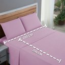 Ver imagem 6 de Kit Jogo Cama Casal 4 Peças 100% Algodão Percal 200 Fios Lençol com Elástico:rosa Bebe