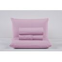 Ver imagem 1 de Kit Jogo Cama Casal 4 Peças 100% Algodão Percal 200 Fios Lençol com Elástico:rosa Bebe