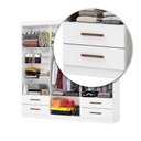 Ver imagem 5 de Guarda-roupa Casal Genova 6 Portas 4 Gavetas com Espelho Branco - Carioca Móveis