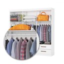 Ver imagem 6 de Guarda-roupa Casal Genova 6 Portas 4 Gavetas com Espelho Branco - Carioca Móveis