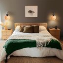 Ver imagem 5 de Arandela Fibra Natural Bambu Artesanal Boho Quarto Nat91