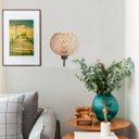 Ver mais imagens de Arandela Fibra Natural Bambu Artesanal Boho Quarto Nat91