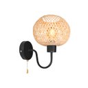 Ver imagem 1 de Arandela Fibra Natural Bambu Artesanal Boho Quarto Nat91
