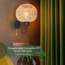 Ver imagem 6 de Arandela Fibra Natural Bambu Artesanal Boho Quarto Nat91