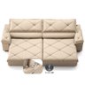 Sofá com Carregador Usb e Molas no Assento Retrátil Reclinável Nice 2,90m Linho Soft- Netsofas - - 4