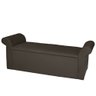 Recamier Baú Viena Queen 160 Cm Suede Marrom - MV Estofados Shop - 2