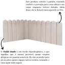 Ver imagem 5 de Cabeceira Painel Cama Solteiro Box Nuvem Suede Sandy 90 cm:Bege