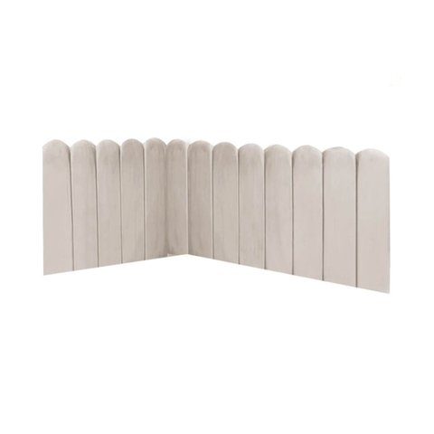 Cabeceira Painel Cama Solteiro Box Nuvem Suede Sandy 90 cm:Bege