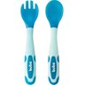 Kit Talher Infantil Flexivel Colher E Garfo Azul Buba 12618 - 2