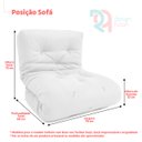 Ver imagem 7 de Futon Solteiro Dobrável Oriental Confort Plus Chumbo Acquablock