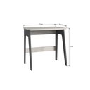 Ver imagem 3 de Escrivaninha Mesa Apoio 75x50cm Cor Grafite/off White