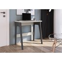 Ver imagem 2 de Escrivaninha Mesa Apoio 75x50cm Cor Grafite/off White