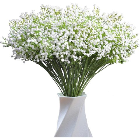 10 Galhos Ramos Flores de Buque e Noivas Gypsophila Artificiais